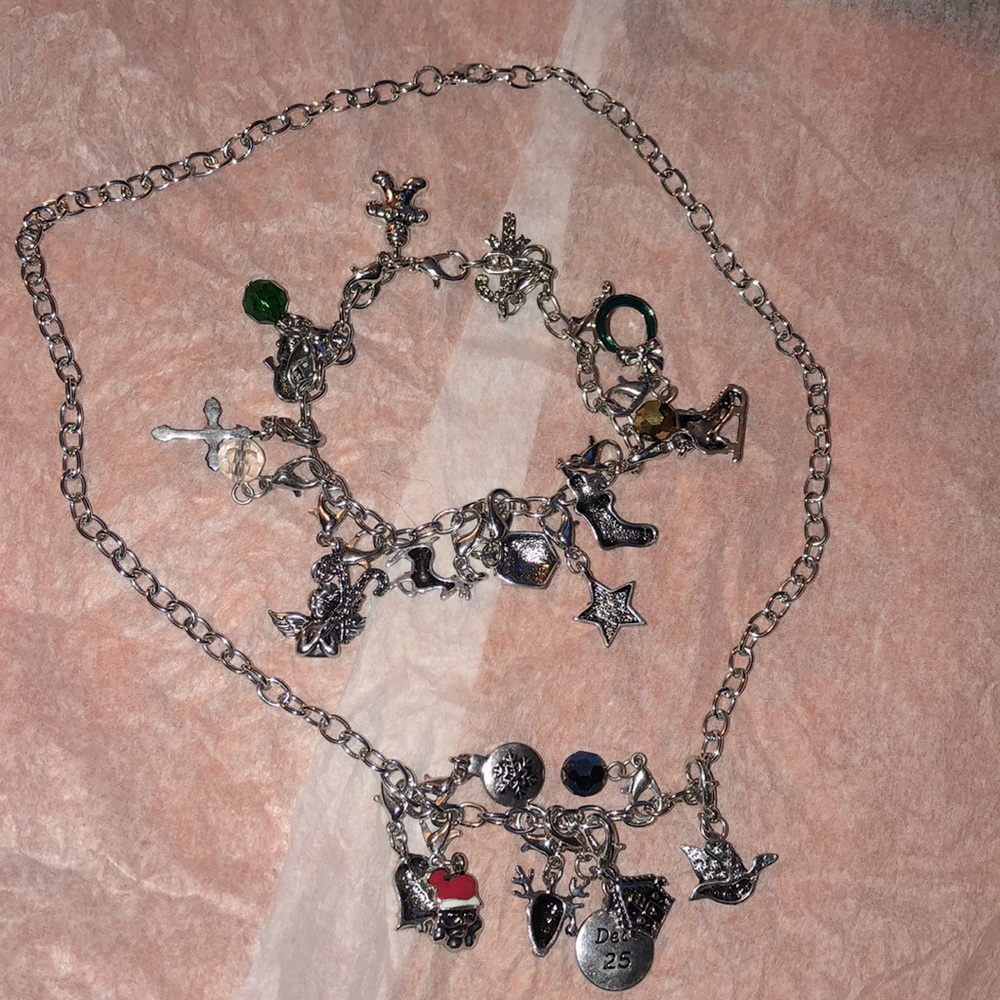 Charms necklace and bracelet